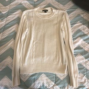 Knit white sweater